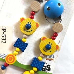 HABA wood pacifier chains with clips